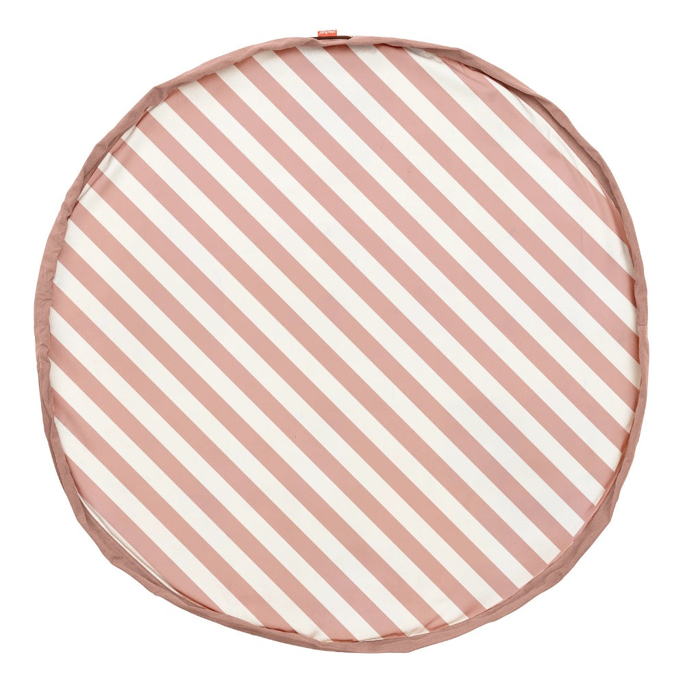 Play&Go - 3-in-1 Playmat & Toy Bag - Stripes Pink