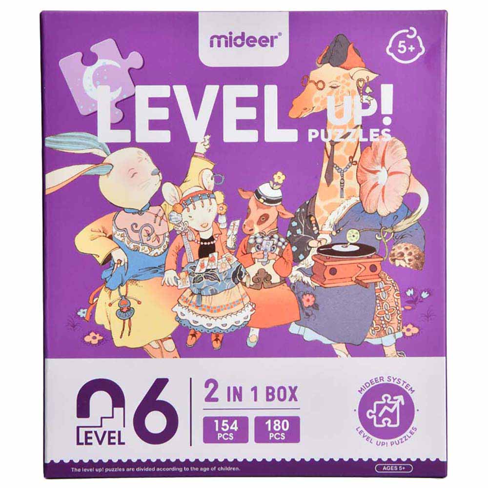 Mideer - Level Up Jigsaw Puzzle for Kids - 2-in-1 - Level 6 Forest Fantasy