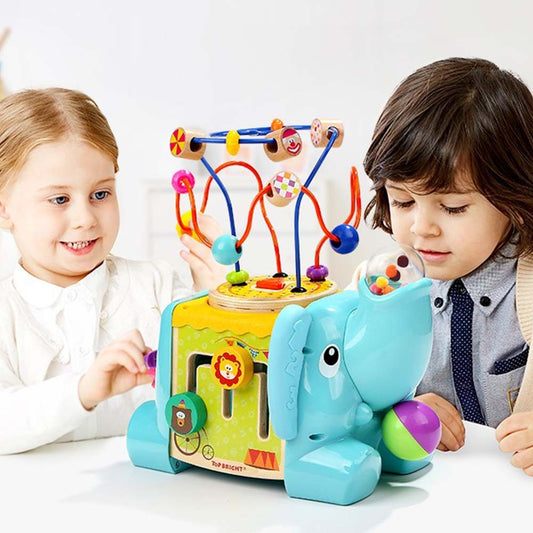 TopBright - 5-in-1 - Elephant Activity Cube - 25 x 18 x 29 cm