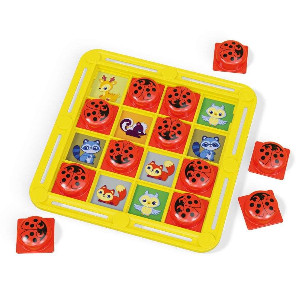 Quercetti - Fanta Memo Ladybug Memory Game - Nature-Themed Matching Cards for Kids