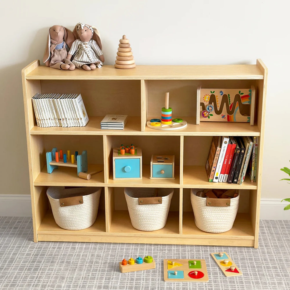 TookyToy - Wooden Shelf and Toy Storage for Kids Room: Plywood 90x113cm