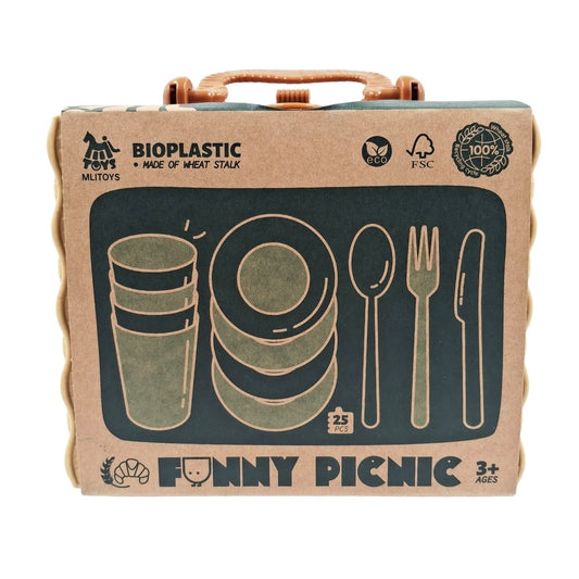 Mingli Toys - Pretend & Play - Picnic Set - Eco-friendly - 25 Pieces