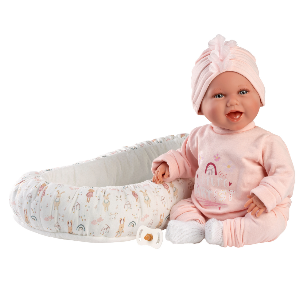 Llorens - Baby Girl Doll with Clothing & Cushion: Mimi - 42cm