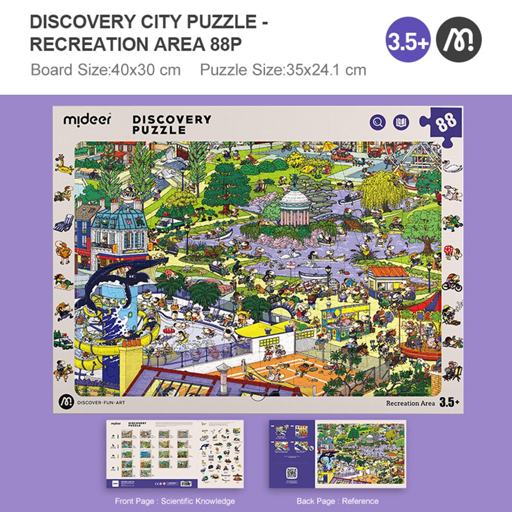 Mideer - Big City Small City Discovery Puzzle: 88 Pieces
