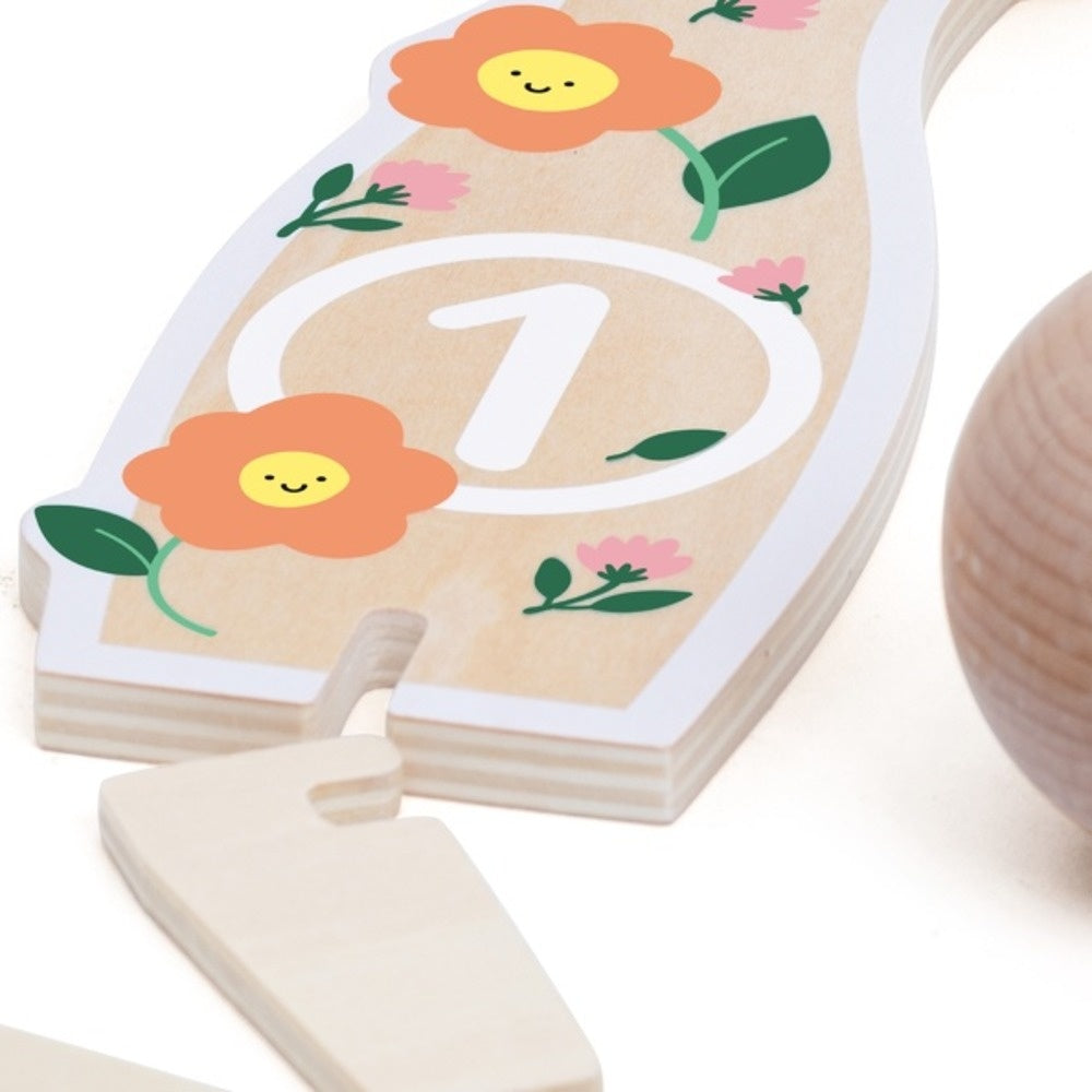 Classic World - Flower Bowling - Wooden Game - 14pcs