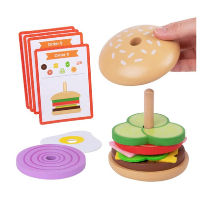 TookyToy - Making A Burger - Stacking & Sequencing Activity Toy