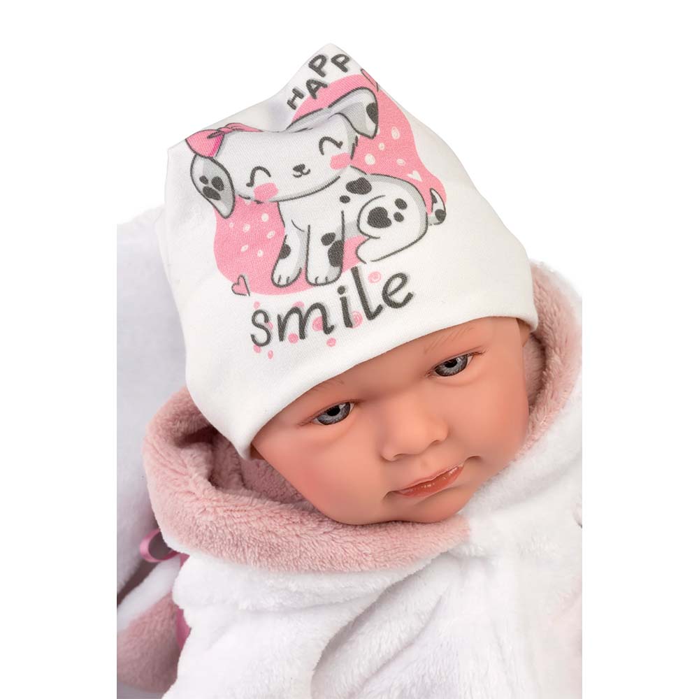 Llorens - Baby Girl Doll with Crying Mechanism, Clothing & Carrycot: Mimi - 42cm