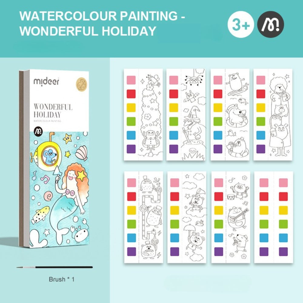 Mideer - Watercolour Painting Set - Travel Size - Wonderful Holiday