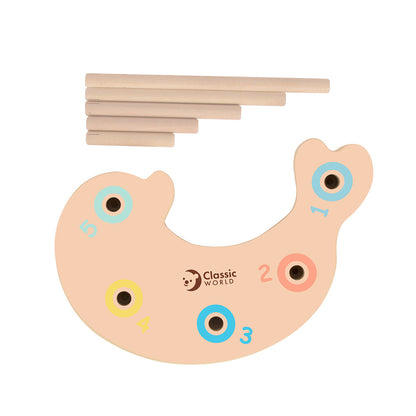 Classic World - Wooden Magnetic Fishing & Stacking Game