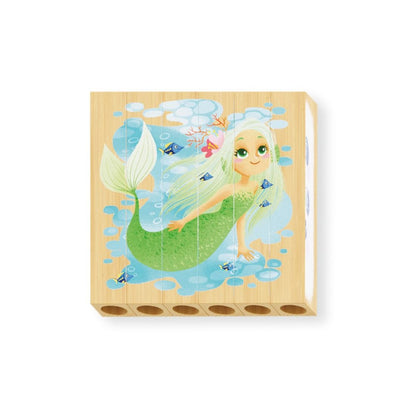 Quercetti - Wooden, Eco-Friendly Fantastic Animals Block Puzzles: 4 Puzzles