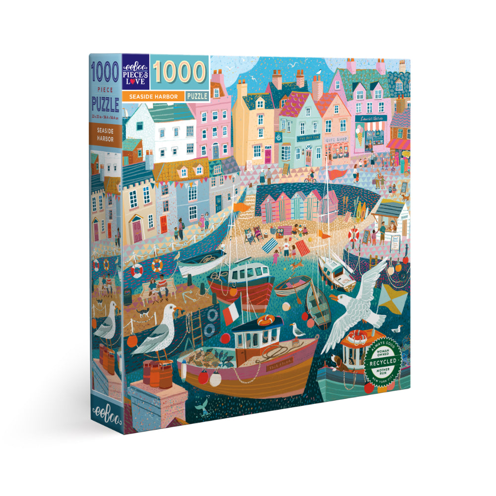 eeBoo - Seaside Harbor 1000 Piece Square Puzzle