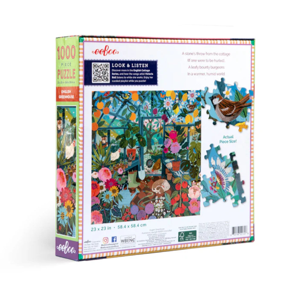 eeBoo - English Greenhouse 1000 Piece Square