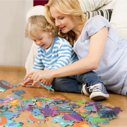 Mideer - Gift Box Jigsaw Puzzle for Kids - Dinosaur Age - 104 Pieces