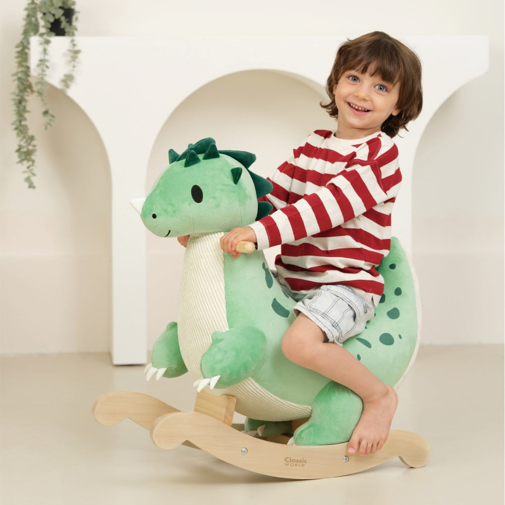Classic World - Wooden Rocking Dinosaur - 64 x 31 x 60 cm