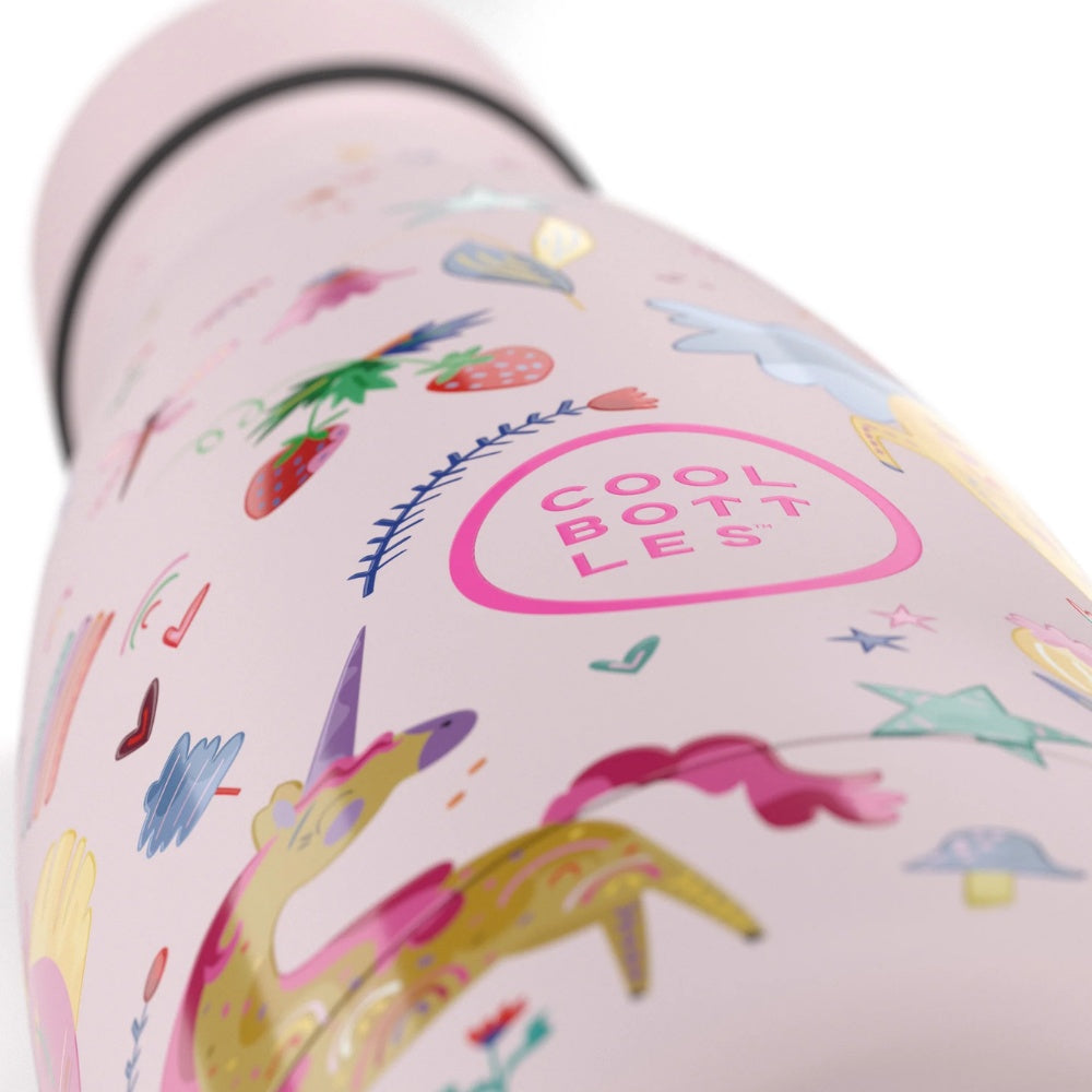 Cool Bottles - Kids Triple-Insulated Water Bottle - Funny Unicorns 350ml