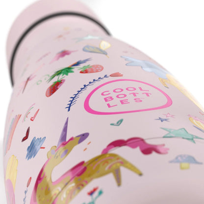Cool Bottles - Kids Triple-Insulated Water Bottle - Funny Unicorns 350ml