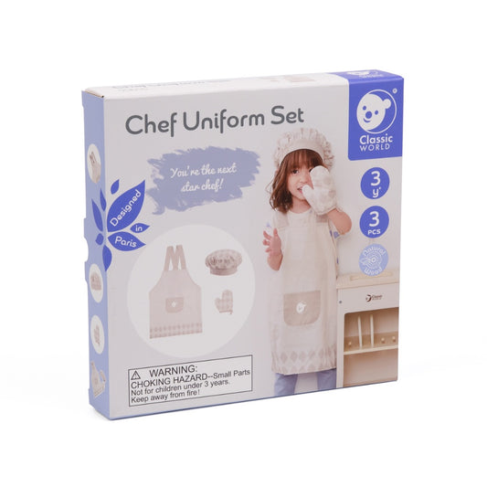 Classic World - Pretend & Play - Chef Uniform Dress-Up Set for Kids