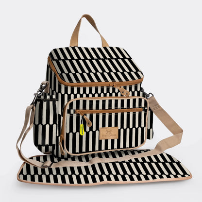 Thandana Baby Changing Backpack – Laminated Fabric & Leather Thandana