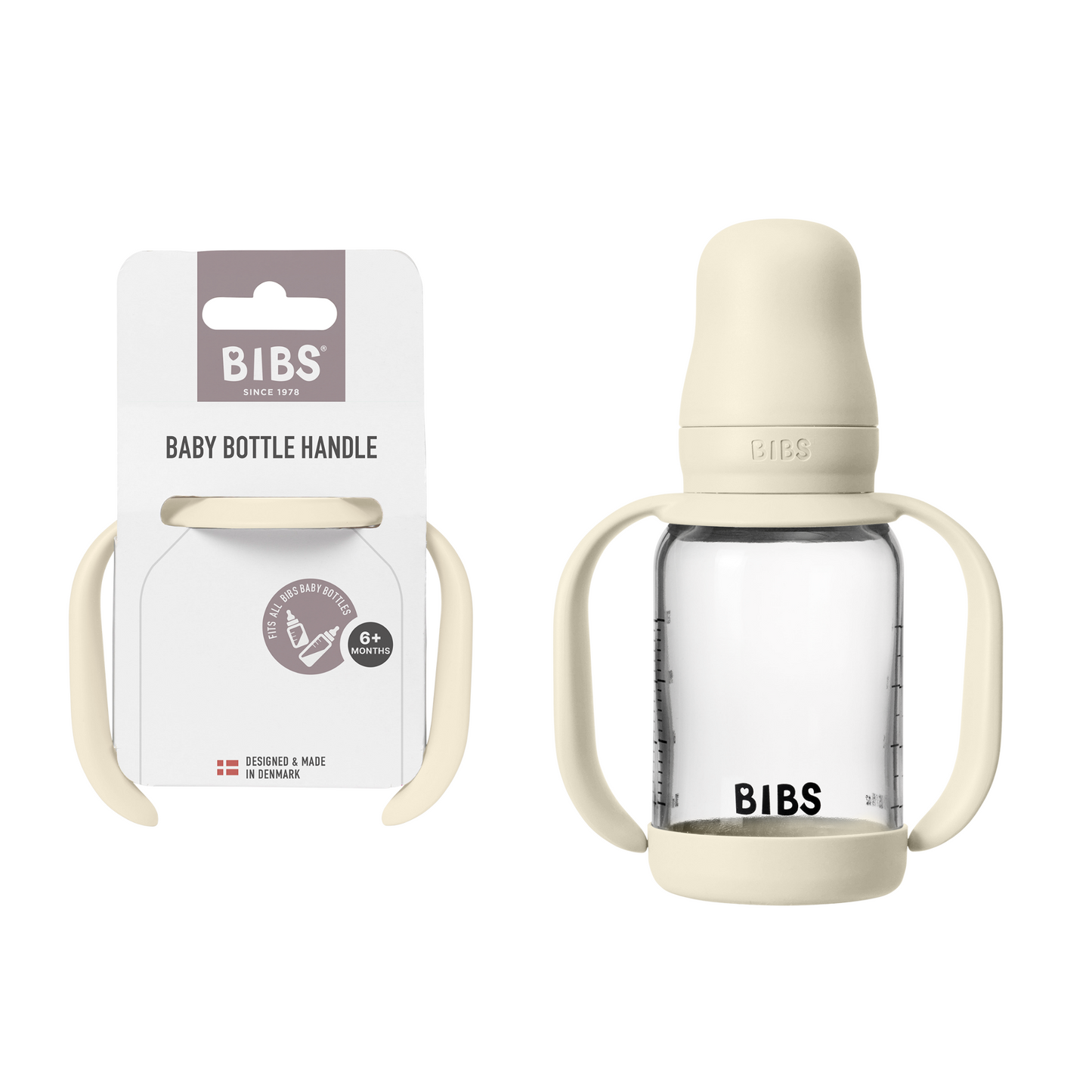 BIBS Baby Bottle Handle – Ergonomic, Non-Slip Grip for Self-Feeding - Motherhood