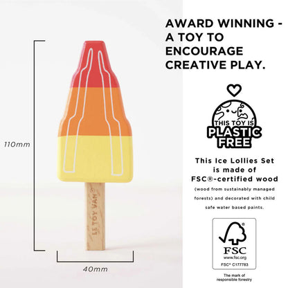 Le Toy Van - Wooden Ice Lollies Popsicles - 7pcs