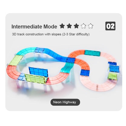 Mideer - Racing Track Grooved Magnetic Tiles Building Set