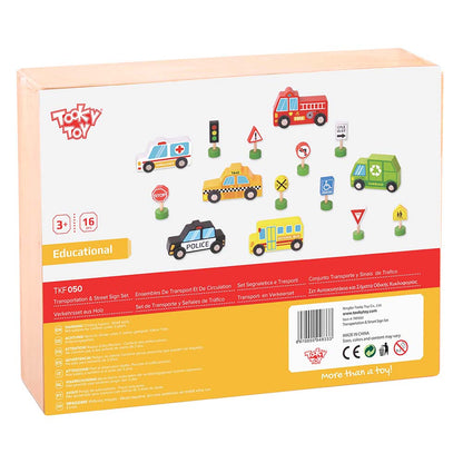 TookyToy - Transportation & Street Sign Set - Motherhood