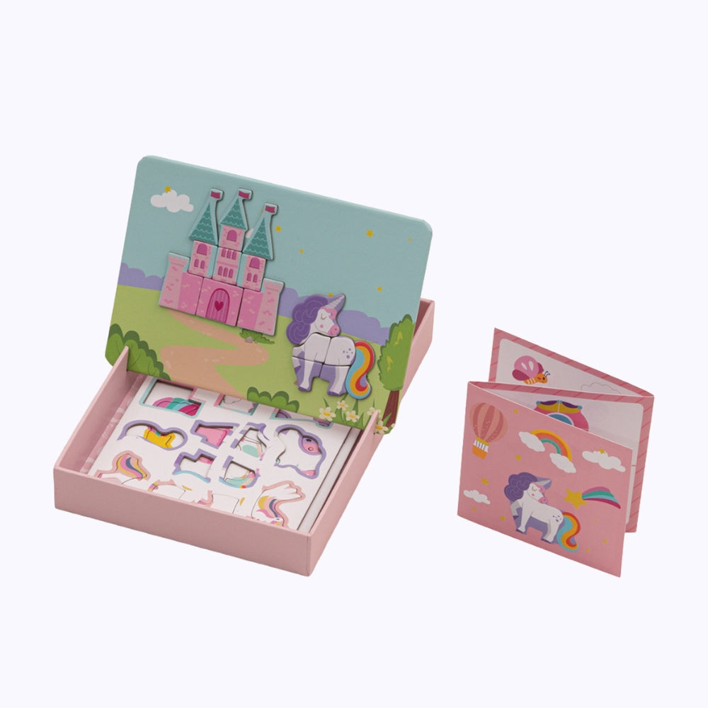 hi Pando - Magnetic Unicorn Puzzle Box with Activity Cards