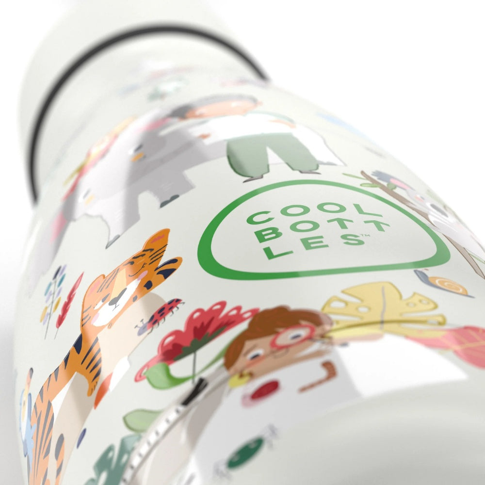Cool Bottles - Kids Triple-Insulated Water Bottle - Curious Explorers 350ml