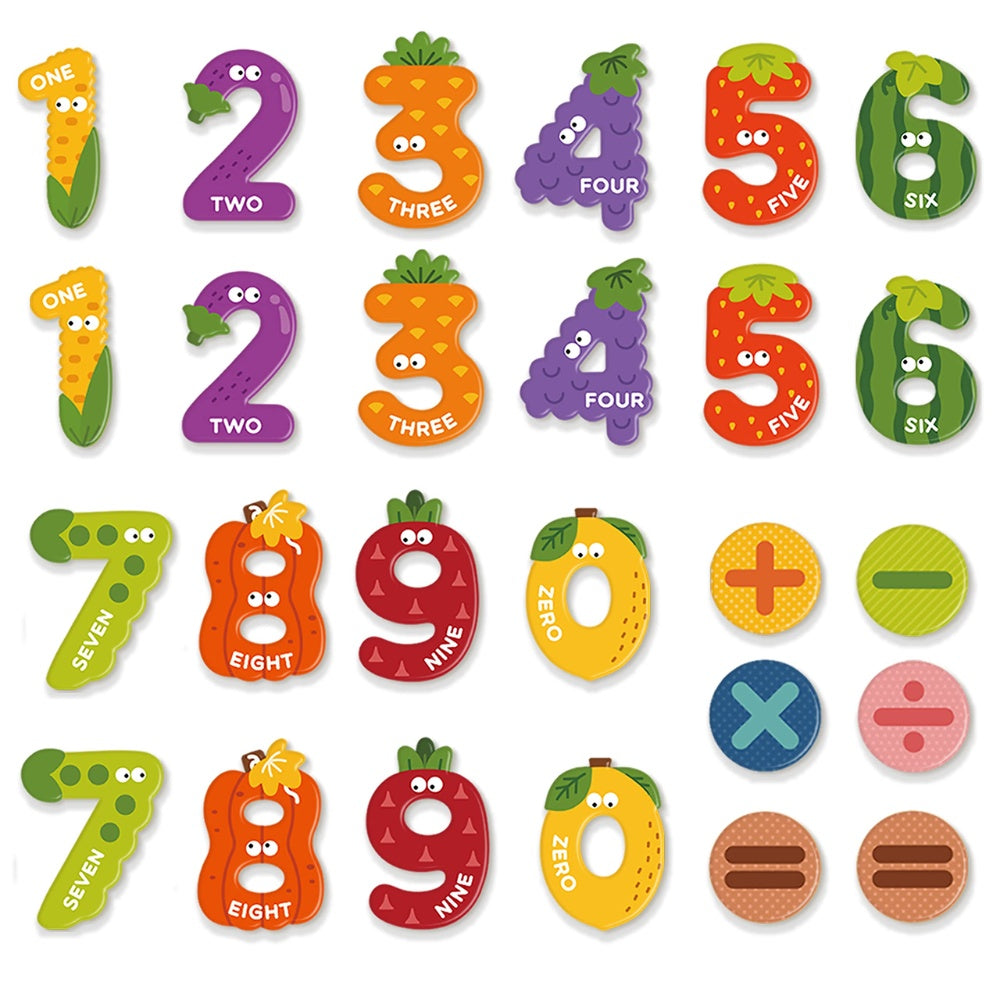 Mideer - Number Magnets - Fruit & Vegetable Number Mangets - 26pcs