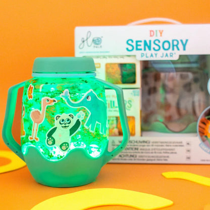 Glo Pals - DIY Sensory Play Jar - Zoo Theme