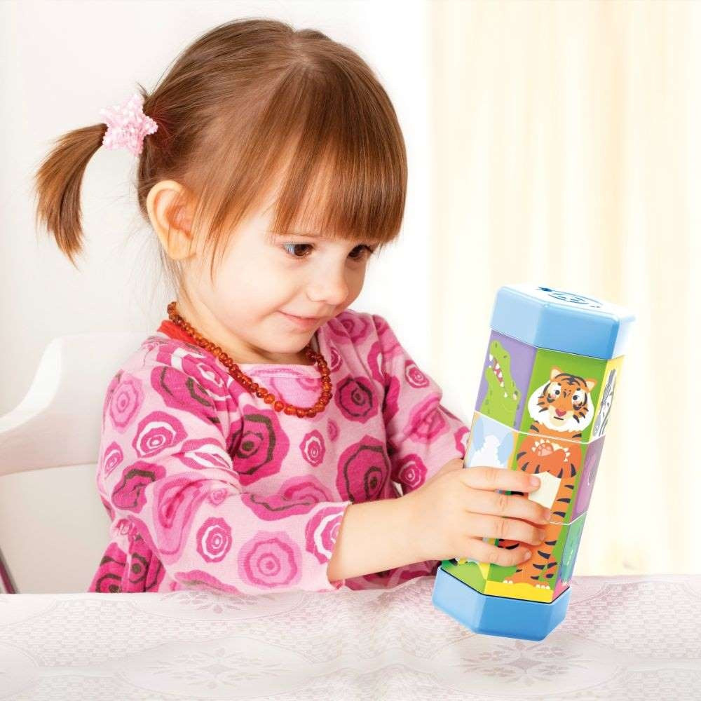 Quercetti - Mix & Match Animals Rotating Puzzle for Toddlers