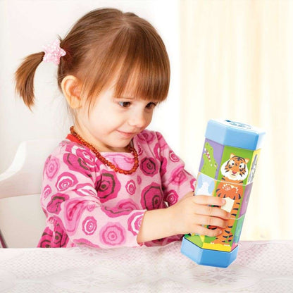 Quercetti - Mix & Match Animals Rotating Puzzle for Toddlers