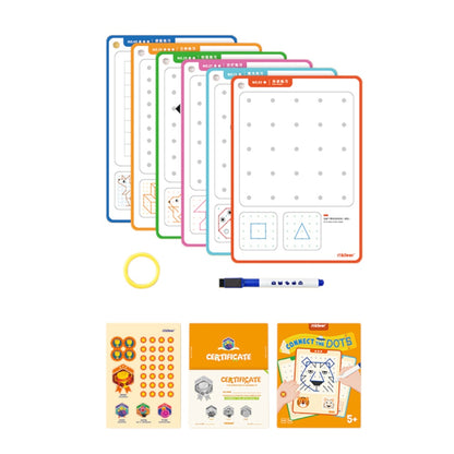 Mideer - Connect the Dots Wipe Clean Cards - Reusable Activity Set for Kids
