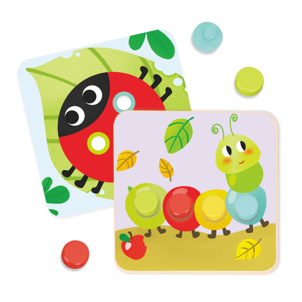 TookyToy - Fine Motor Pegs & Pegboard Activity Set