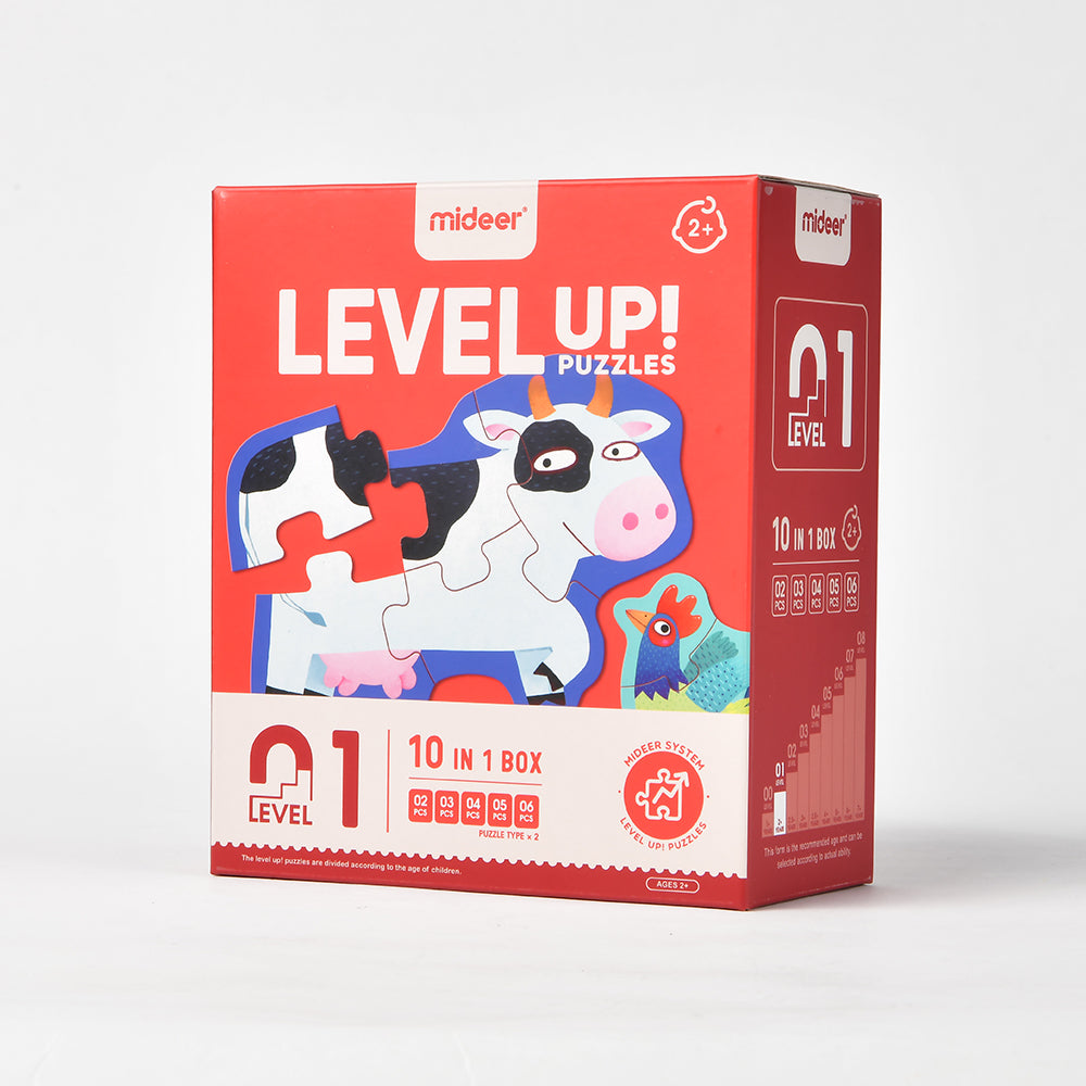 Mideer - Level Up Puzzles - 10-in-1 - Level 1 Animals