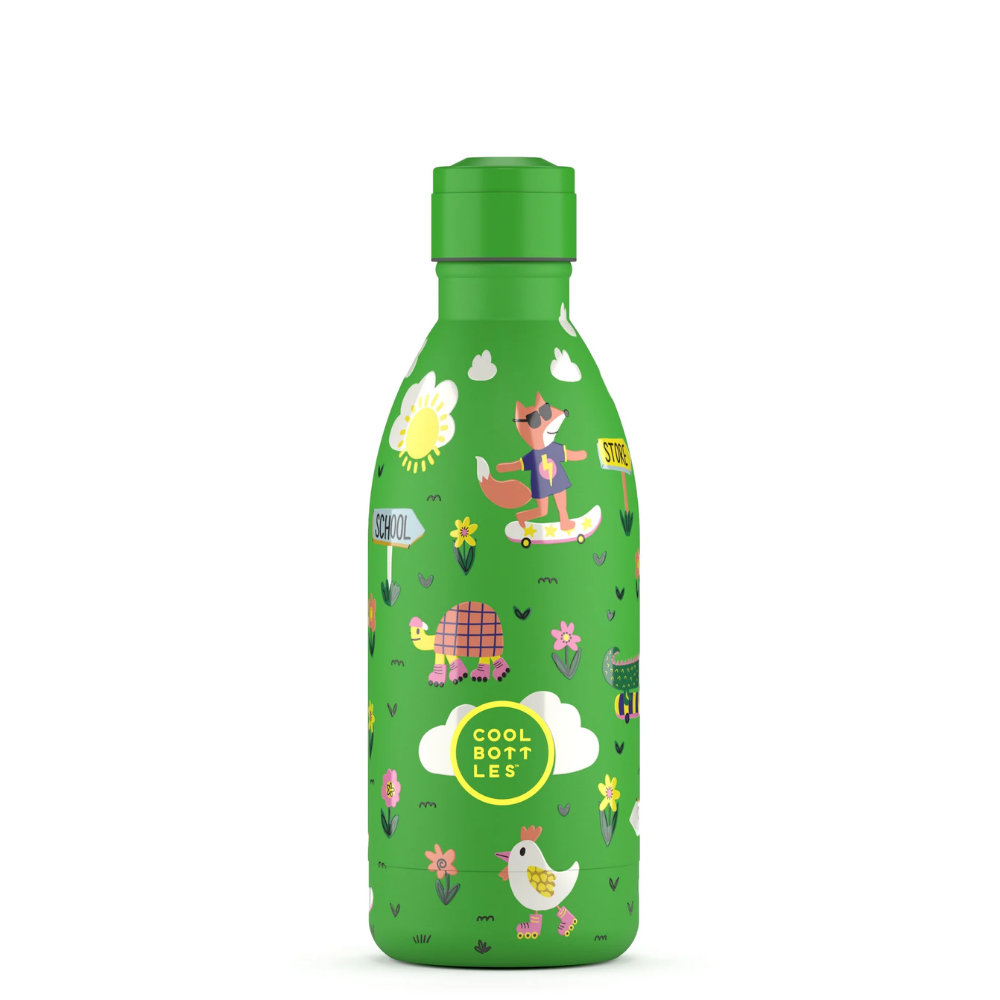 Cool Bottles - Kids Triple-Insulated Water Bottle - Rolling Skaters 500ml