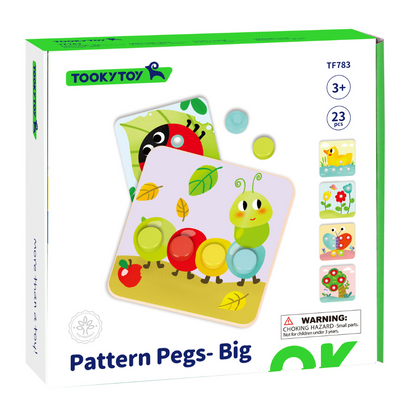 TookyToy - Fine Motor Pegs & Pegboard Activity Set