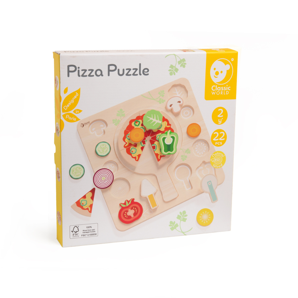 Classic World - Wooden Puzzle - Pizza Maker - 22pcs