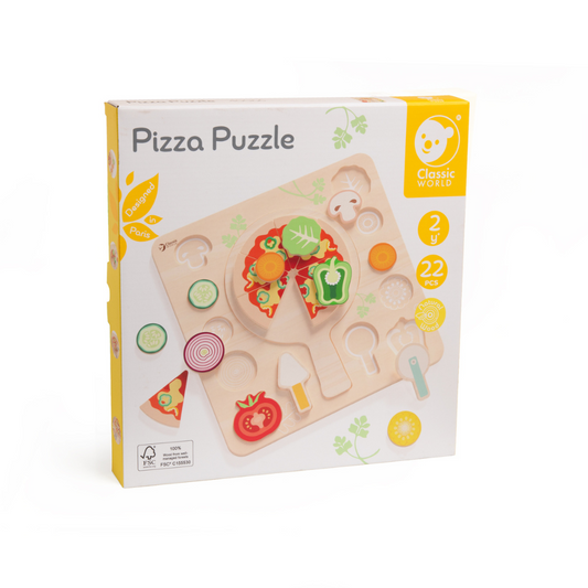 Classic World - Wooden Puzzle - Pizza Maker - 22pcs