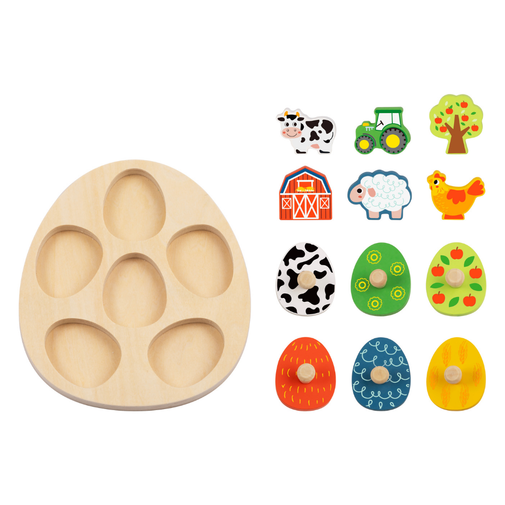 hi Pando - Multi-layered Wooden Puzzle: Farm 13 Pieces