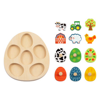 hi Pando - Multi-layered Wooden Puzzle: Farm 13 Pieces