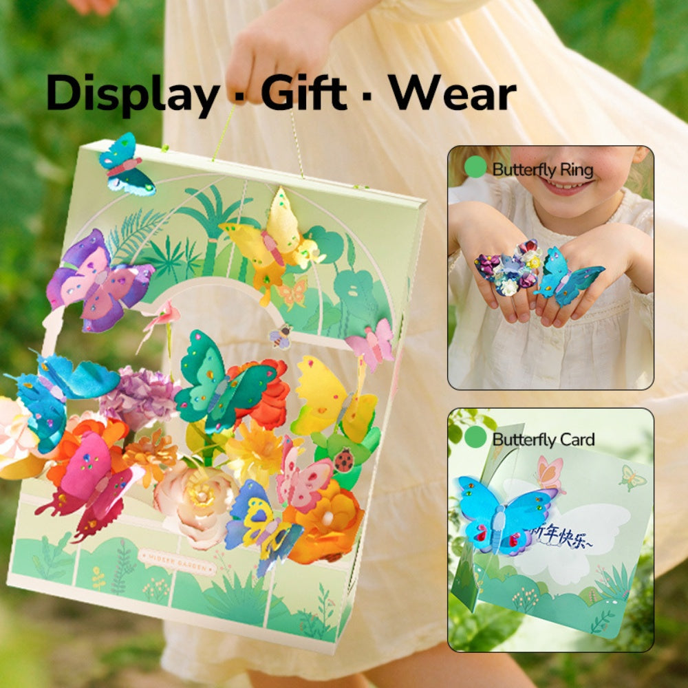 Mideer - Paper Butterly Craft Kit - Creative Arts & Crafts Set
