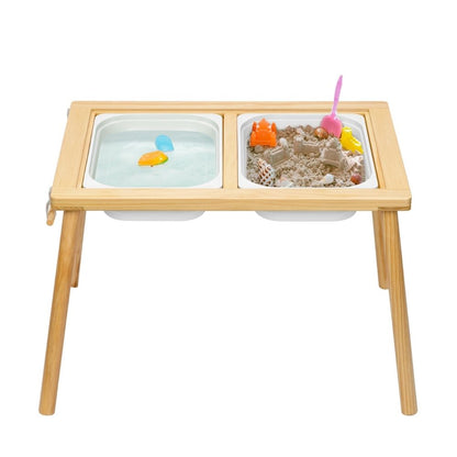 TookyToy - Multi-Activty Kids Table with Sensory Bins, Tabletop & Roll Holder