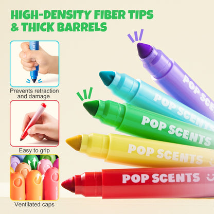 Jar Meló - Scented Markers - 24 Washable Non-Toxic Colours