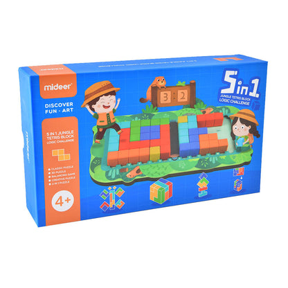 Mideer - 5-in-1 Jungle Tetris Block Educational Game for Kids
