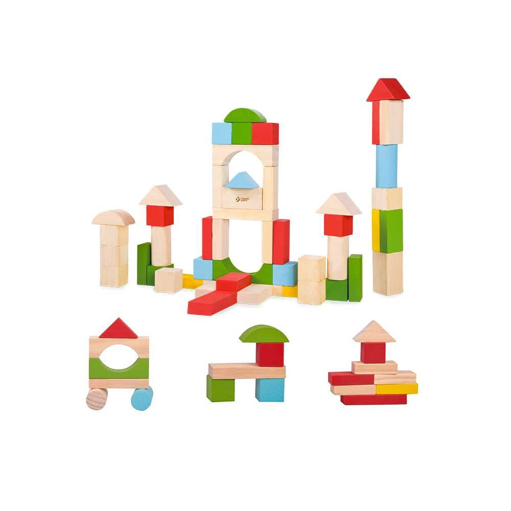 Classic World - Wooden Building Blocks - Junior Blocks - 50pcs