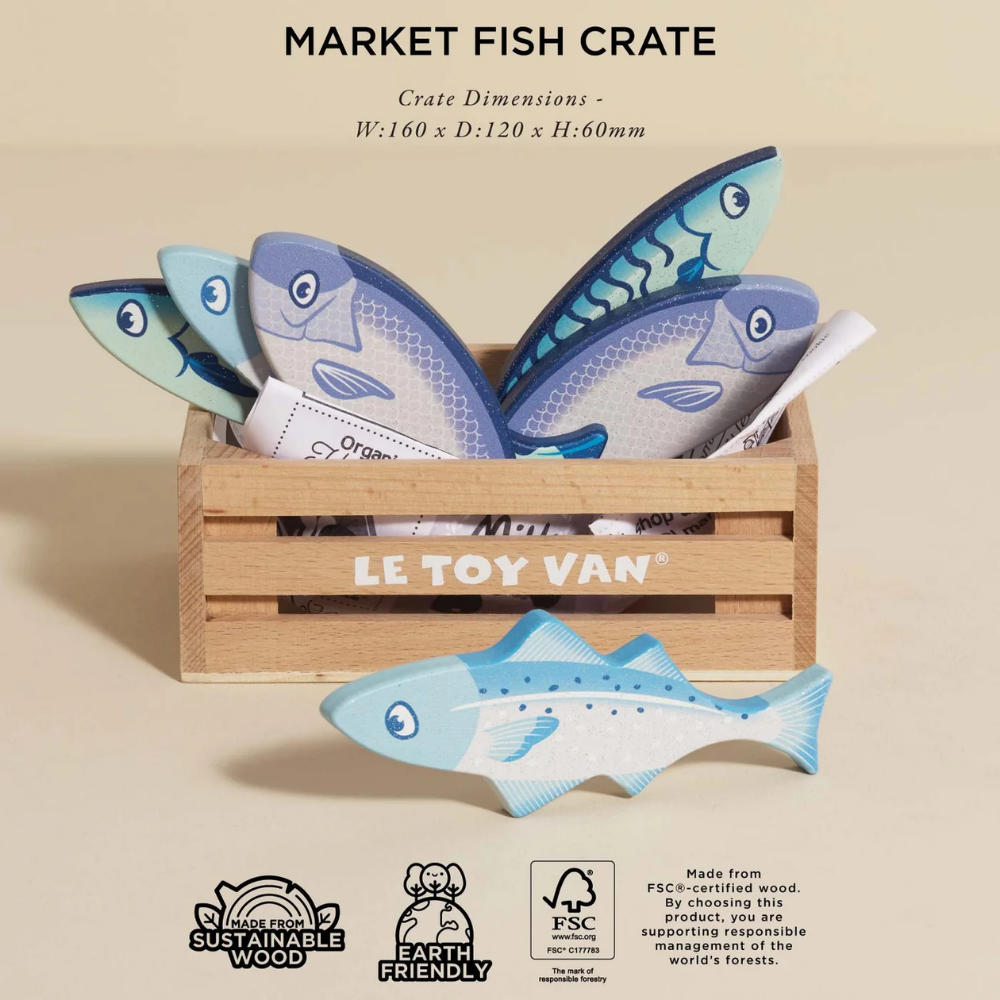 Le Toy Van - Market Crate Wooden Food Crates Complete Collection