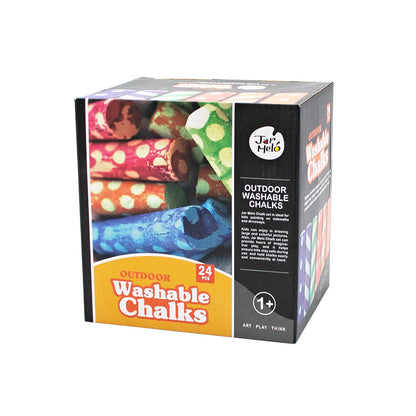Jar Meló - Jumbo Sidewalk Chalk with Holders - 24 Colour Washable Kit