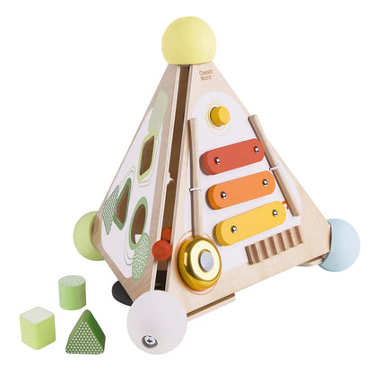 Classic World - Pyramid Activity Box - Four Sided Multi-Activity Busy Board
