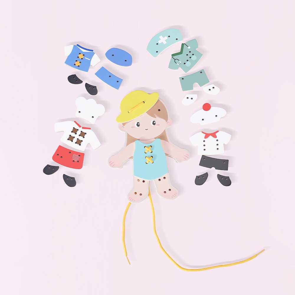 Classic World - 'My Job' Lacing Activity Set: Girl